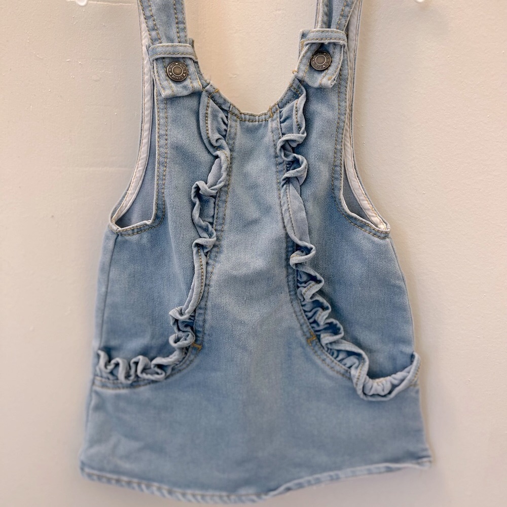 Super Cute Baby Girl Denim Dress with Ruffle